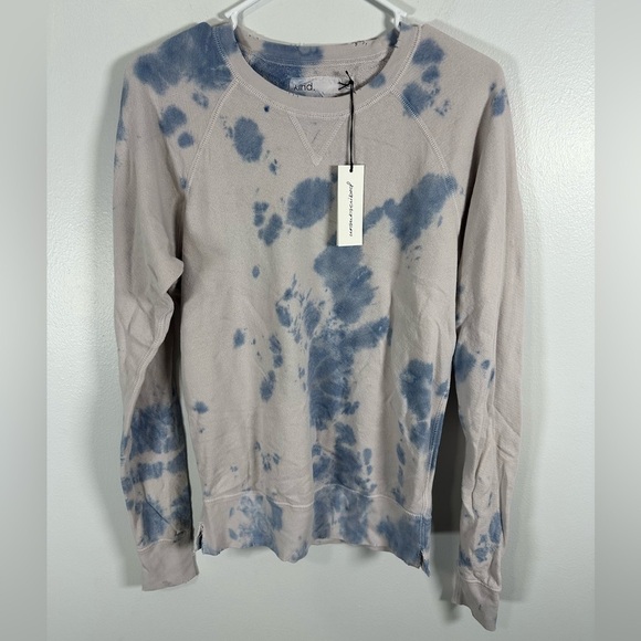 Unsubscribed Tops - Unsubscribed Tie-Dye Sweatshirt Blue Distressed 100% cotton size XS oversized